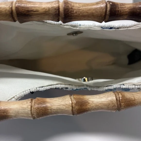 Blue Floral Beaded Bag NWT TikTok Instagram Viral - Picture 9 of 11